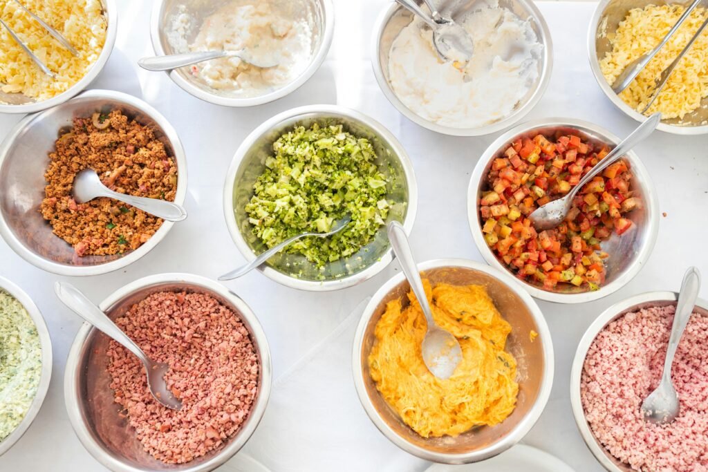 Na imagem, alimentos